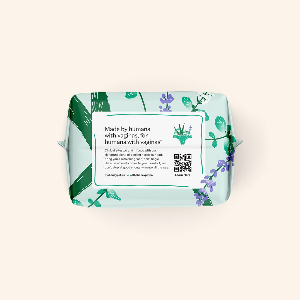 Organic Cotton Cover Cooling Herbal Infusion Regular Pads