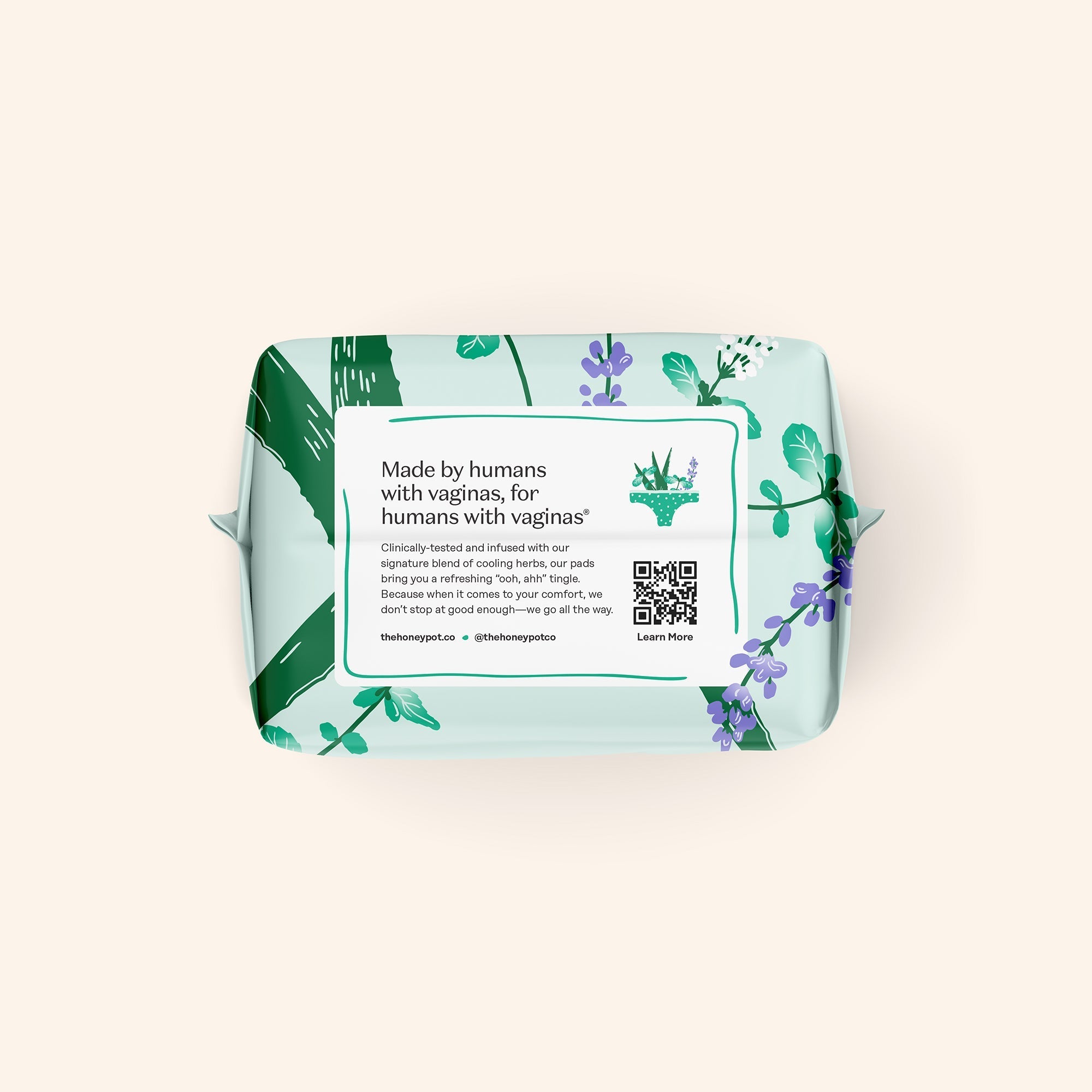 Organic Cotton Cover Cooling Herbal Infusion Regular Pads