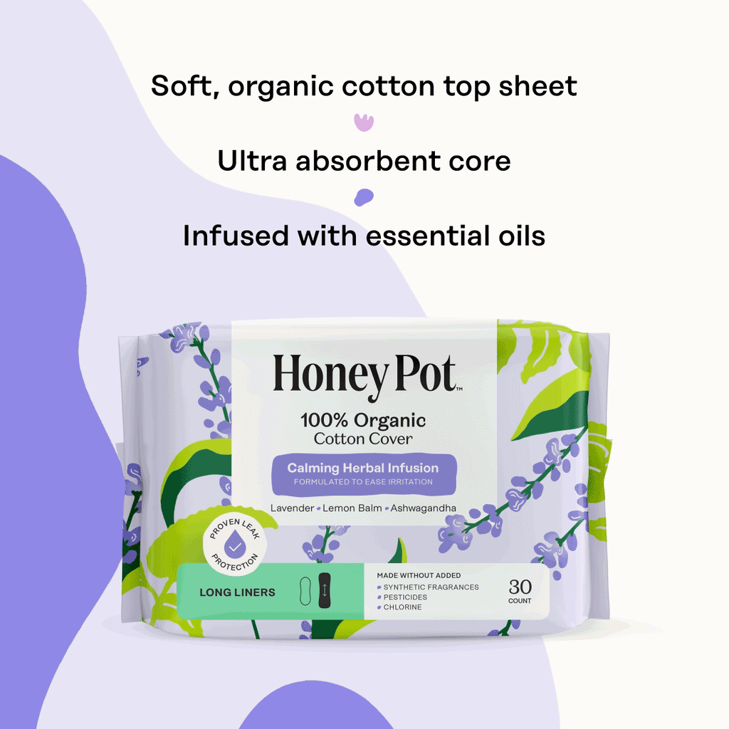 Organic Cotton Cover Calming Herbal Infusion Long Liners